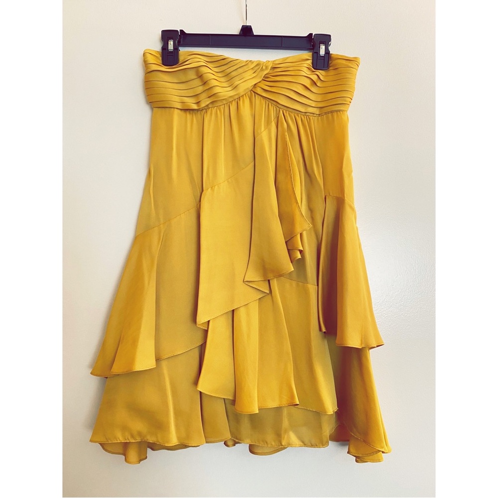 BCBG MaxAzria Golden Yellow "Bamboo" Mini, Size 02